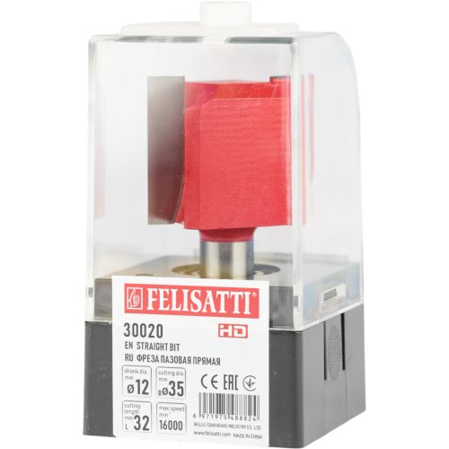 Фреза пазовая прямая FELISATTI 35х32мм хвостовик 12мм   30020