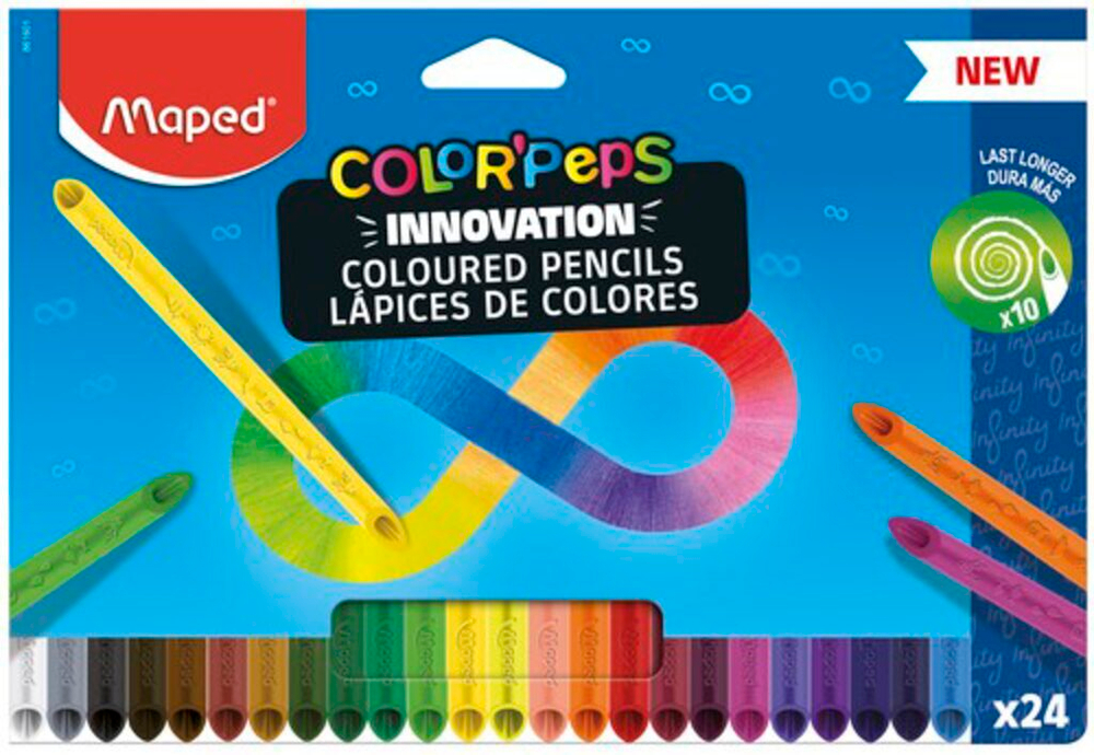 Карандаши цвет. 24цв  Maped Color INFINITY трехгран. корпус, карт. упак.