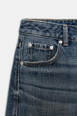 ZARA ДЖИНСЫ TRF BAGGY BALLOON СО СРЕДНЕЙ ПОСАДКОЙ, ВЫЦВЕТШИЙ СИНИЙ