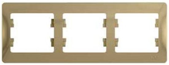 Рамка 3-м Glossa горизонт. титан SE GSL000403