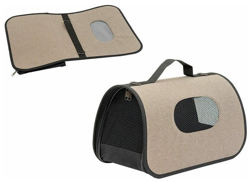 Дарэлл сумка-переноска жесткая №1 ЕСО (рогожка, пластик) бежевая Турне