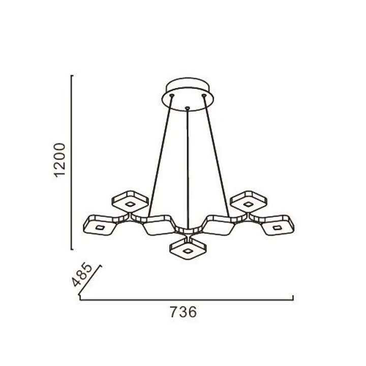 Подвесной светодиодный светильник Romatti Cullinan Favo L11137Q