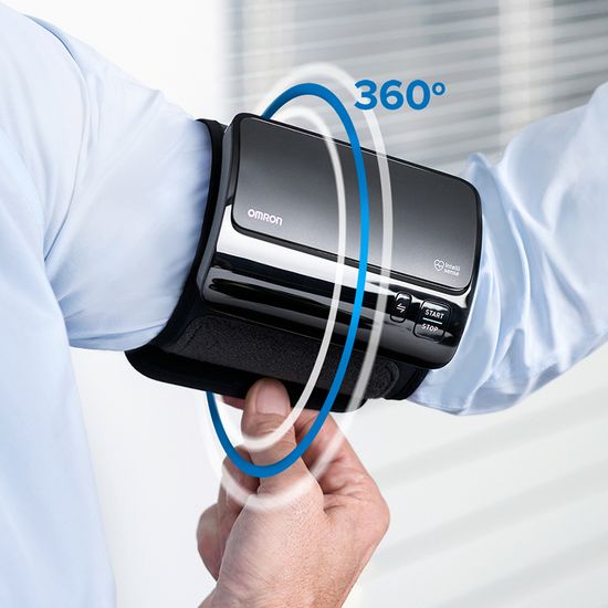 Тонометр Omron автоматический на плечо EVOLV, манжета Intelli Wrap 22-42 см, подключения к смартфону, HEM-7600T-E