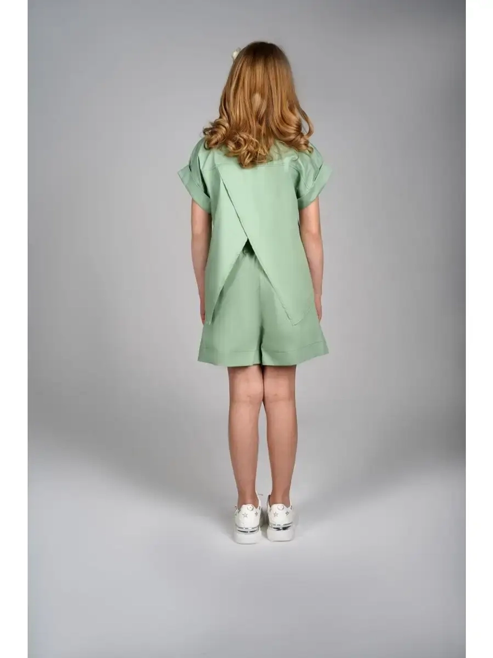 Костюм для девочки летний шорты рубашка