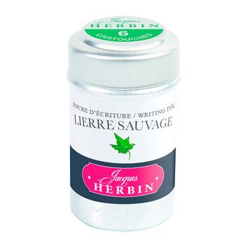 Картриджи для ручки Herbin Lierre sauvage зеленые 6 шт (20137T)