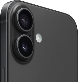 Смартфон Apple A3287 iPhone 16 256Gb черный моноблок 3G 4G 1Sim 6.1" 1179x2556 iOS 18 48Mpix 802.11 a/b/g/n/ac/ax/be NFC GPS Protect