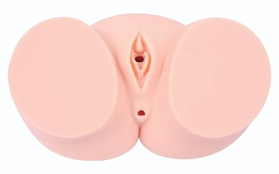 Мастурбатор-полуторс Cherry с вибрацией и двумя любовными тоннелями (Цвет: телесный)