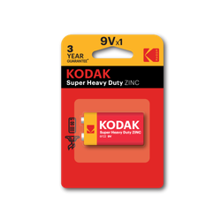 Батарейки Kodak 6F22-1BL SUPER HEAVY DUTY Zinc [K9VHZ-1B]
