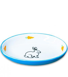 КерамикАрт миска керамическая для грызунов Зайчик 90мл голубая
