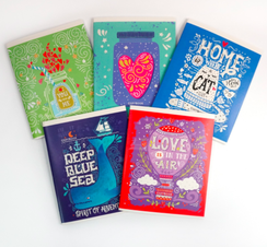 Тетради А5 48л. Скрепка. Клетка-Фантазии