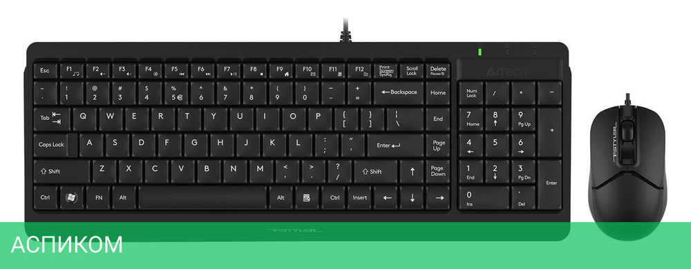 Набор периферии A4Tech Fstyler F1512 Black