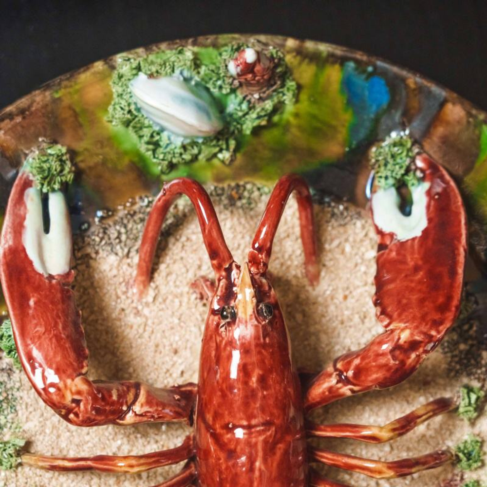 Декоративная тарелка «Омар на песке»