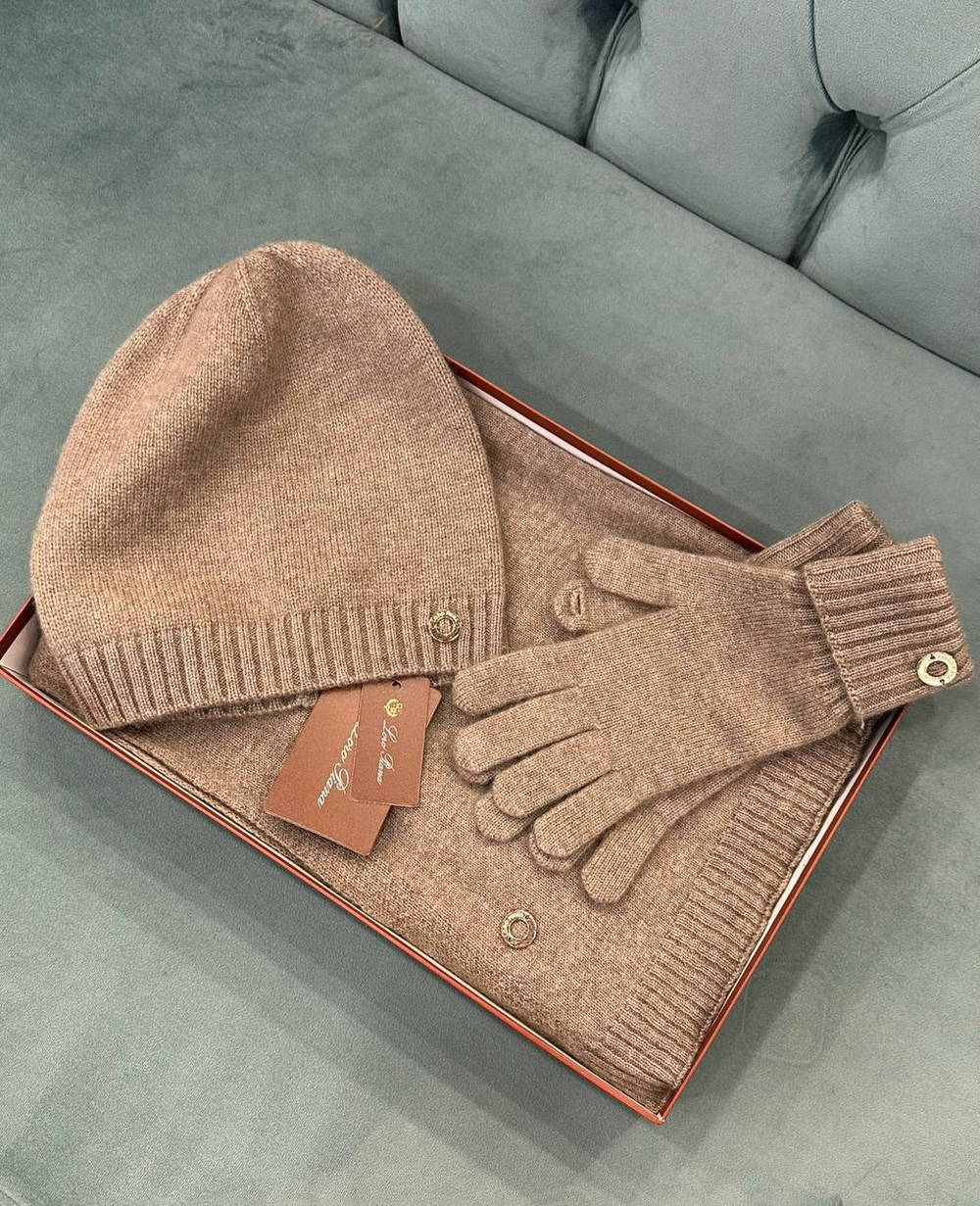 Комплект Loro Piana (шарф + шапка + перчатки)