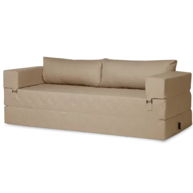 Бескаркасный диван-кровать c подлокотниками BuyDream Plus (бежевый)