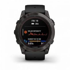 Garmin Fenix 7X Pro Sapphire Solar — титановый корпус с DLC и черный ремешок
