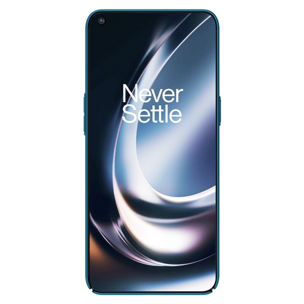 Тонкий чехол синего цвета (Peacock Blue) от Nillkin для OnePlus ACE Pro и 10T 5G, серия Super Frosted Shield