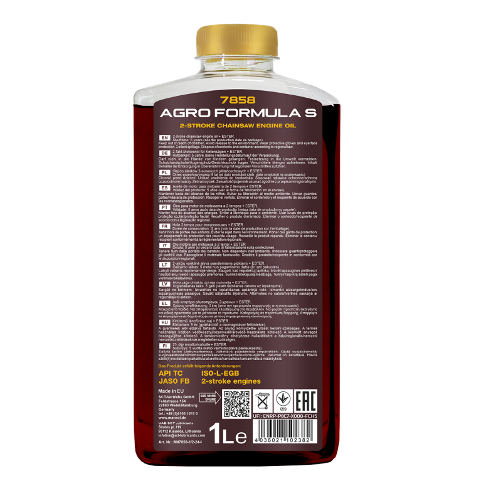 Масло синтетическое MANNOL  Agro Formula S (1л) 7858