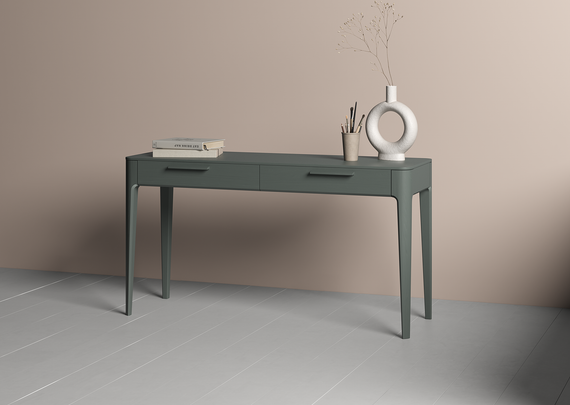 Консоль Type oak 2 ящика ширина 140 см (темно-серый)