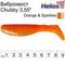 Виброхвост Helios Chubby 3,55"/9 см Orange & Sparkles 5шт. (HS-4-022)