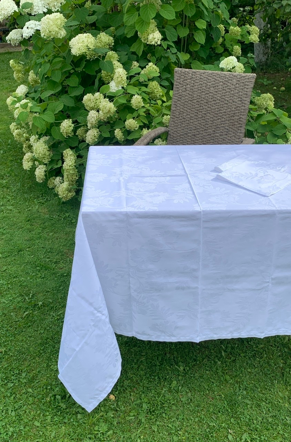 Скатерть 150х180 и 6 салфеток Vallesusa Arles 14463 белые