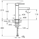 Смеситель для раковины Vitra ORIGIN A4255626