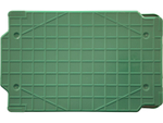Ящик сплошной 600×400×300 мм, объем 52 л., арт.: 218-1, зелёный, код: 19569