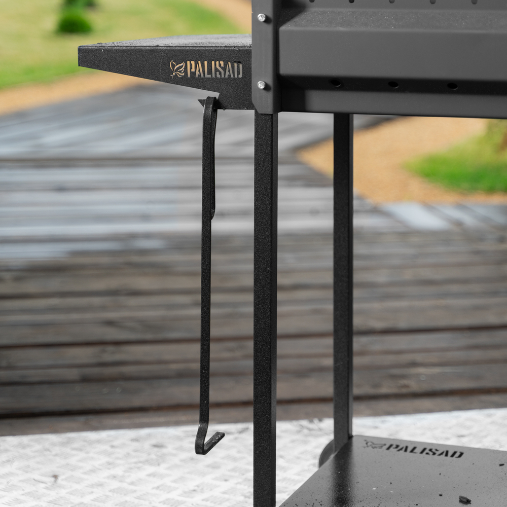 Мангал сварной на колесах, 662 х 390 х 152/805 мм, сталь 2 мм, кочерга в комплекте, Camping Palisad