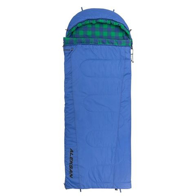 Спальный мешок Nisus ALEKSAN Wide 300L, зеленый, 220x90, левый, шелтер (T-N-SB-AW-300L)