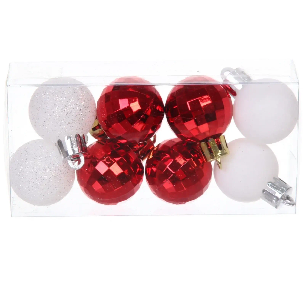 Набор ёлочных украшений «Сказочная зима» 45 предметов, Красный/Белый