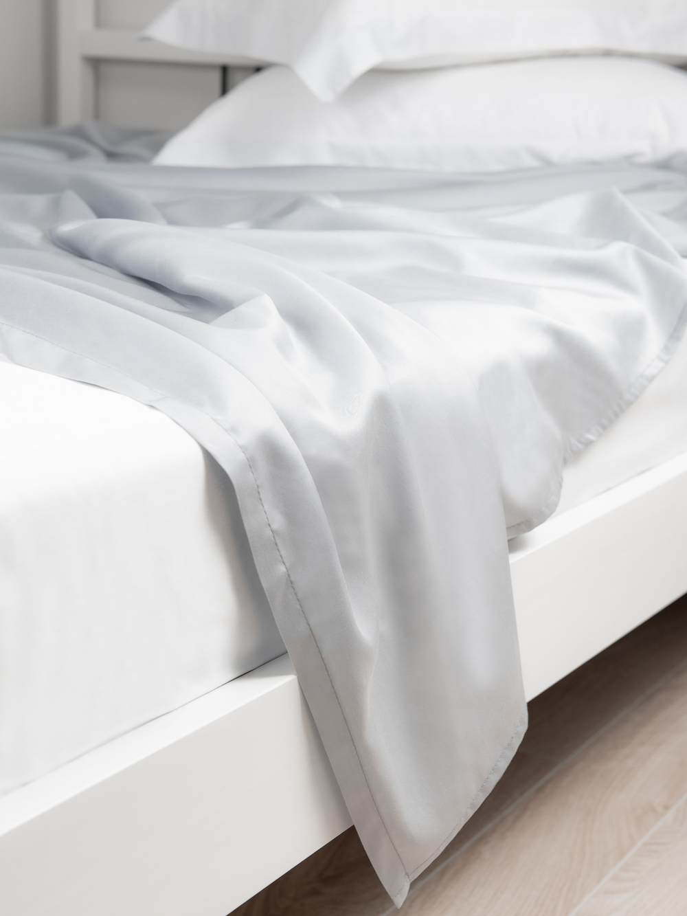 UTOPIA Простыня стандартная, сатин светло-серый