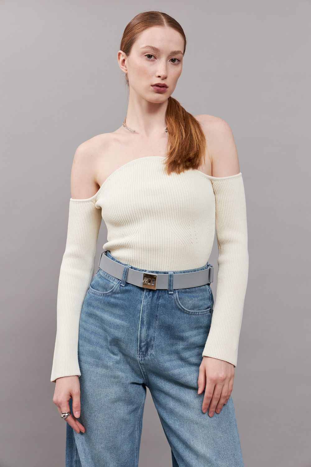 ШИРОКИЙ РЕМЕНЬ С ЗАМОЧКОМ SILVER GREY