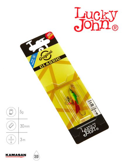 Балансир Lucky John CLASSIC 3 с тр. 30мм/26RT блистер
