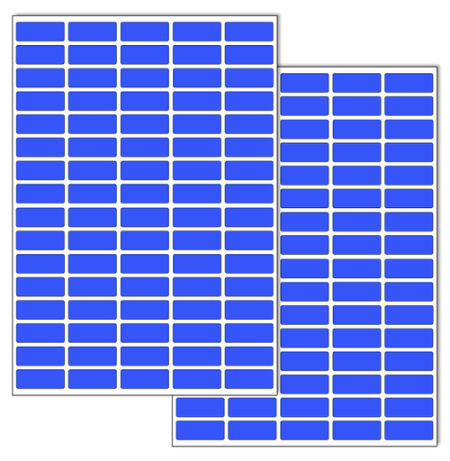 Светло-синие виниловые наклейки для маркировки Policomprint М8, 25х10 мм. 160 шт.