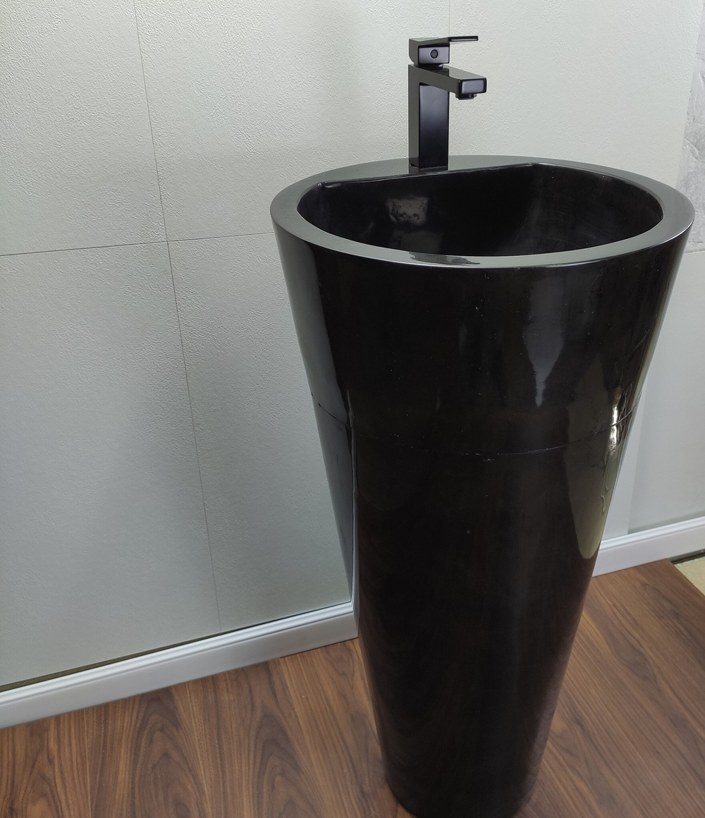 Раковина напольная из мрамора Black MN-61363 (45*45*90)