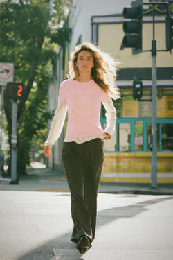 ZARA ФУТБОЛКА С НАДПИСЬЮ, ПАСТЕЛЬНО-РОЗОВЫЙ