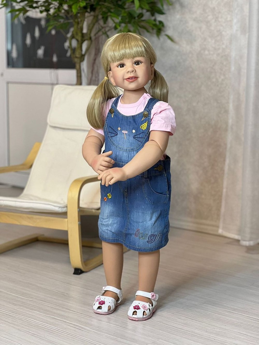 Кукла Реборн ростовая 85см в пакете (FA-257)