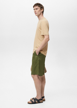 Льняная футболка slim fit