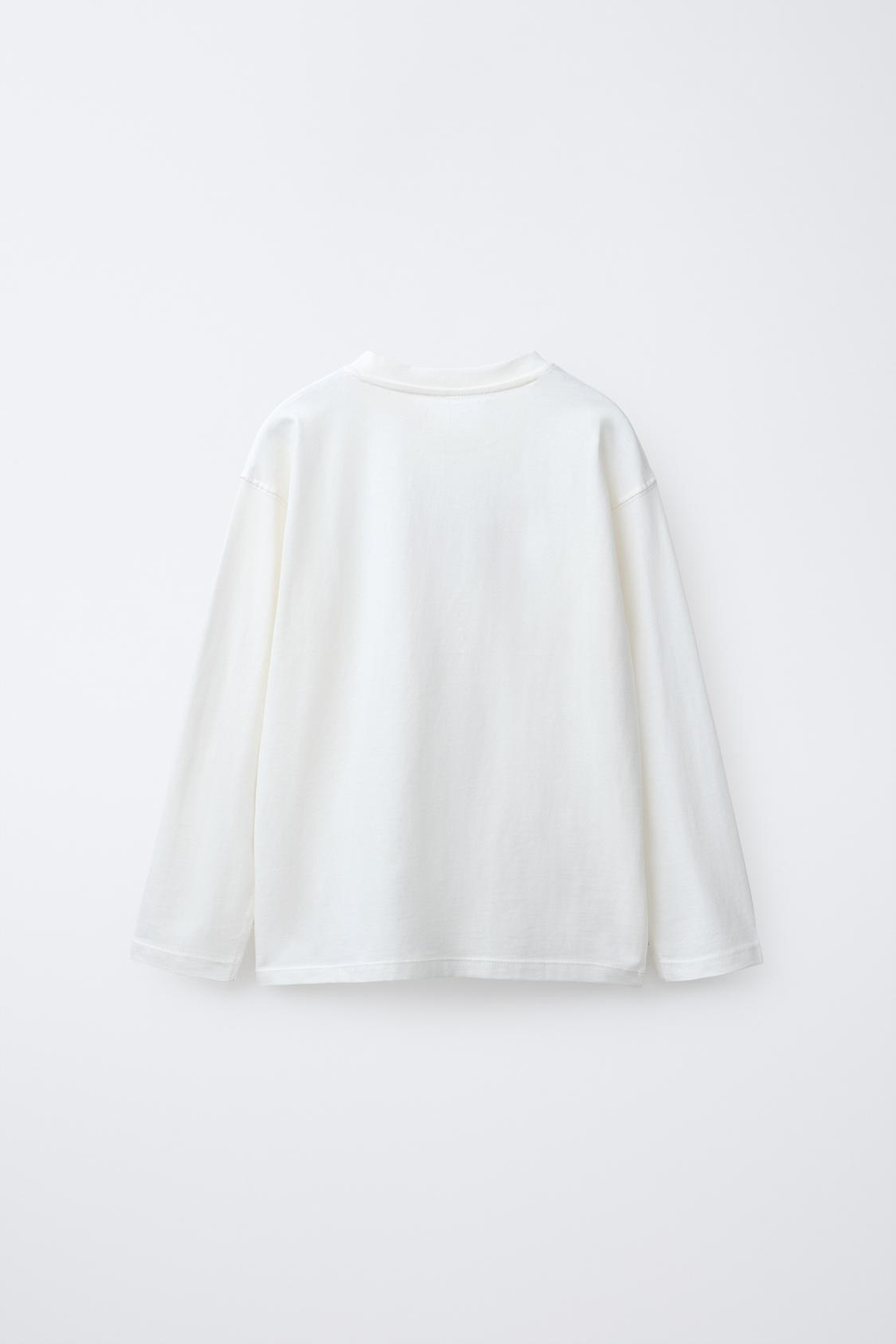 ZARA ФУТБОЛКА С ПРИНТОМ ТЕКСТА, ЖЕЛТОВАТО-БЕЛЫЙ