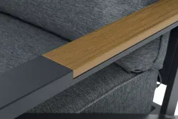 "Лотос" лаунж-зона 5-местная из алюминия, цвет темно-серый