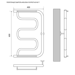 Полотенцесушитель MELODIA Foxtrot 60/40 (MTRFT6040)