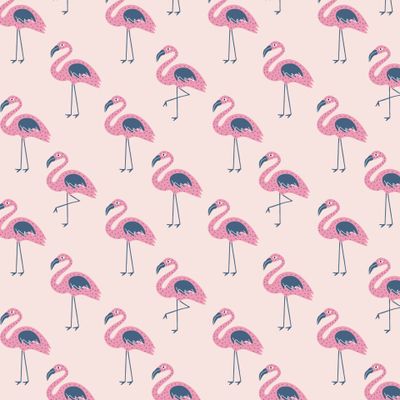 Милые розовые птички фламинго
