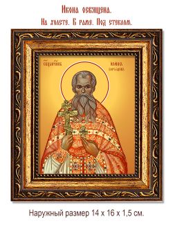Иоанн Бороздин священномученик. Икона на холсте.