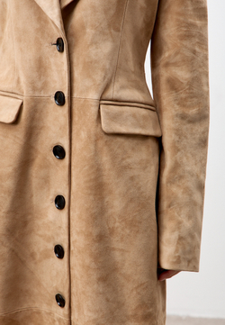 Тренч из натуральной замши