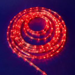 ULD-D50 15M-С08 IP44 RED Гирлянда светодиодная Дюралайт. 15м. Коннектор в-к. Красный свет. Провод черный. ТМ Uniel