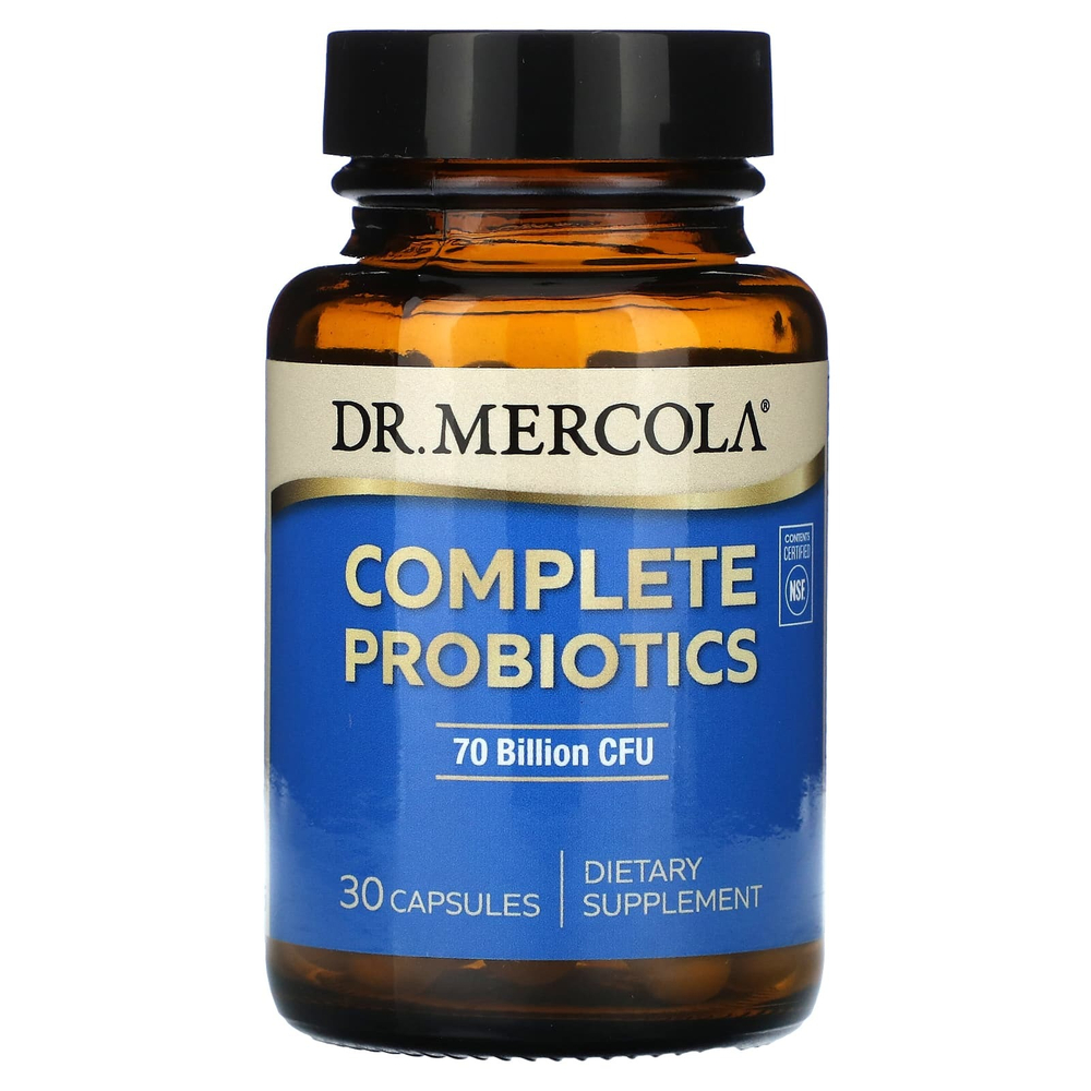 Dr. Mercola, Полноценные пробиотики, 70 млрд КОЕ, 30 капсул