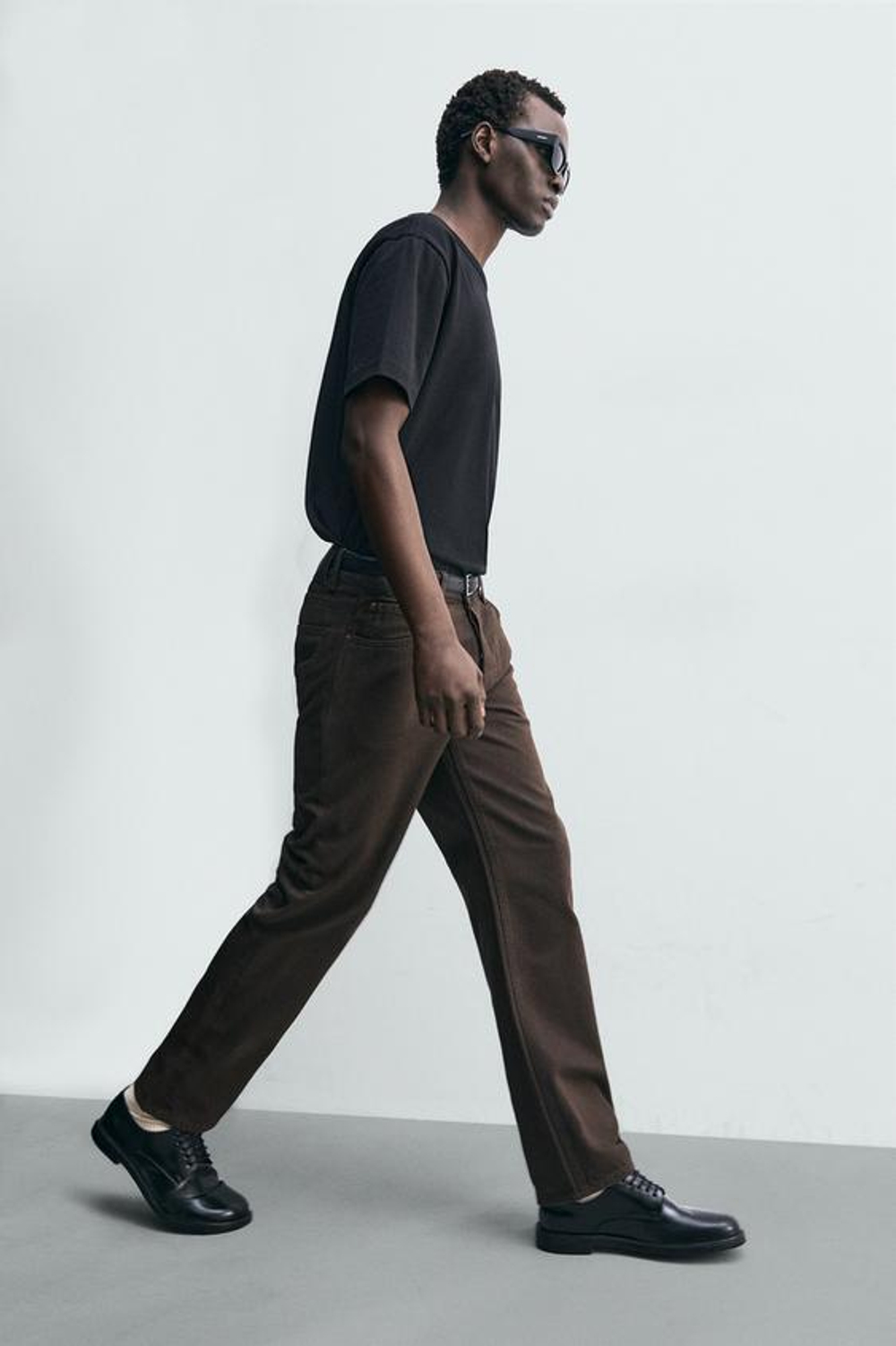 ZARA ДЖИНСЫ REGULAR FIT, КОРИЧНЕВЫЙ