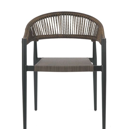 Стул садовый Zoe цвет чёрный/коричневый