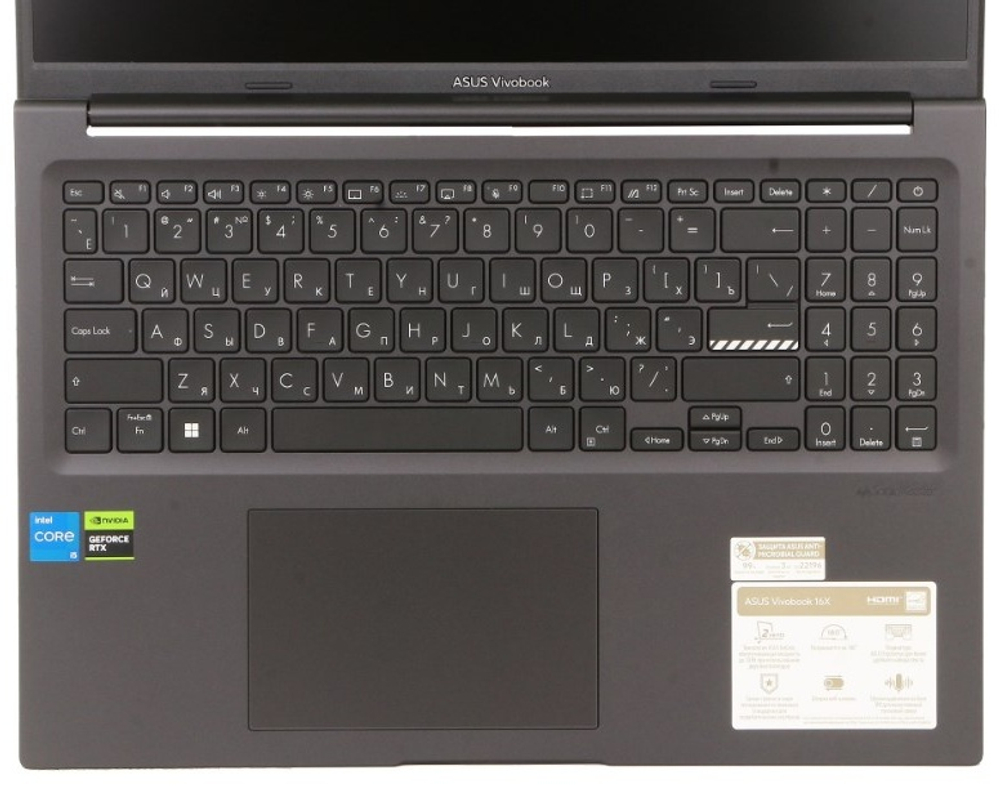 Ноутбук ASUS Vivobook 16X K3605VC-RP437 16" / 16 Гб / SSD 512 Гб / Без ОС / 90NB11D1-M00KV0