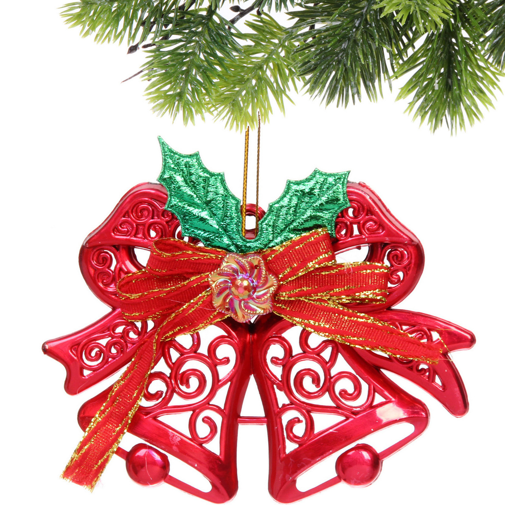 Подвеска «Зимние колокольчики» 13 см, красный