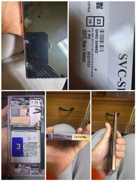 Samsung Galaxy S23 Ultra 5G (SM-G918B) - Дисплейный модуль в сборе с тачскрином и аккумулятором (ORIG-SP)